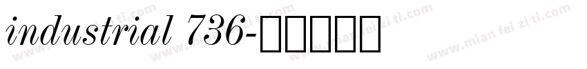 industrial 736字体转换